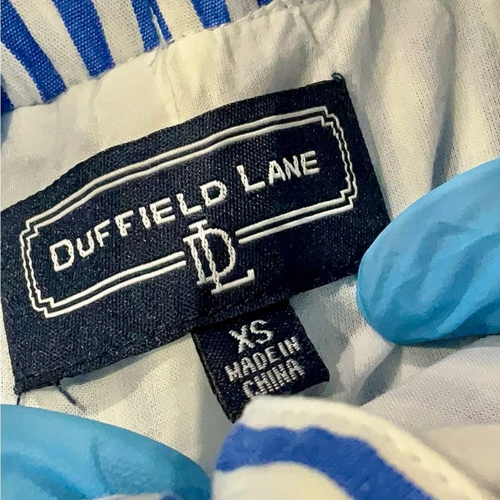 Duffield Lane Blue and White Striped Maxi Dress - Picture 3 of 3